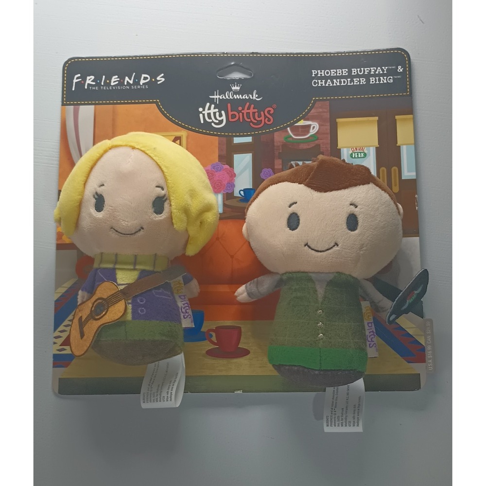 Hallmark Itty Bittys Friends Phoebe Buffay & Chandler Bing Plush Set New